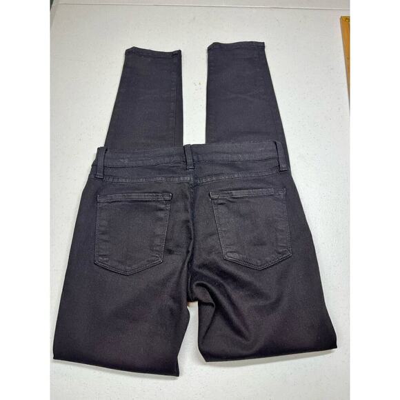 Frame Denim Le Skinny De Jeanne Distressed High Rise Black Jean Size 25 - Picture 8 of 8